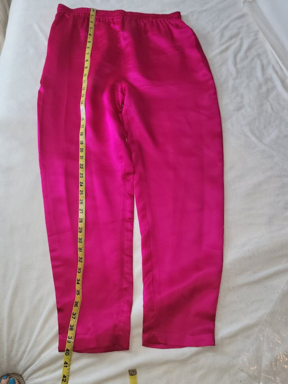 100% Silk Set Raspberry Colored Jacket & Pants with Violet Shell- Size 8 &6 - Picture 12 of 14
